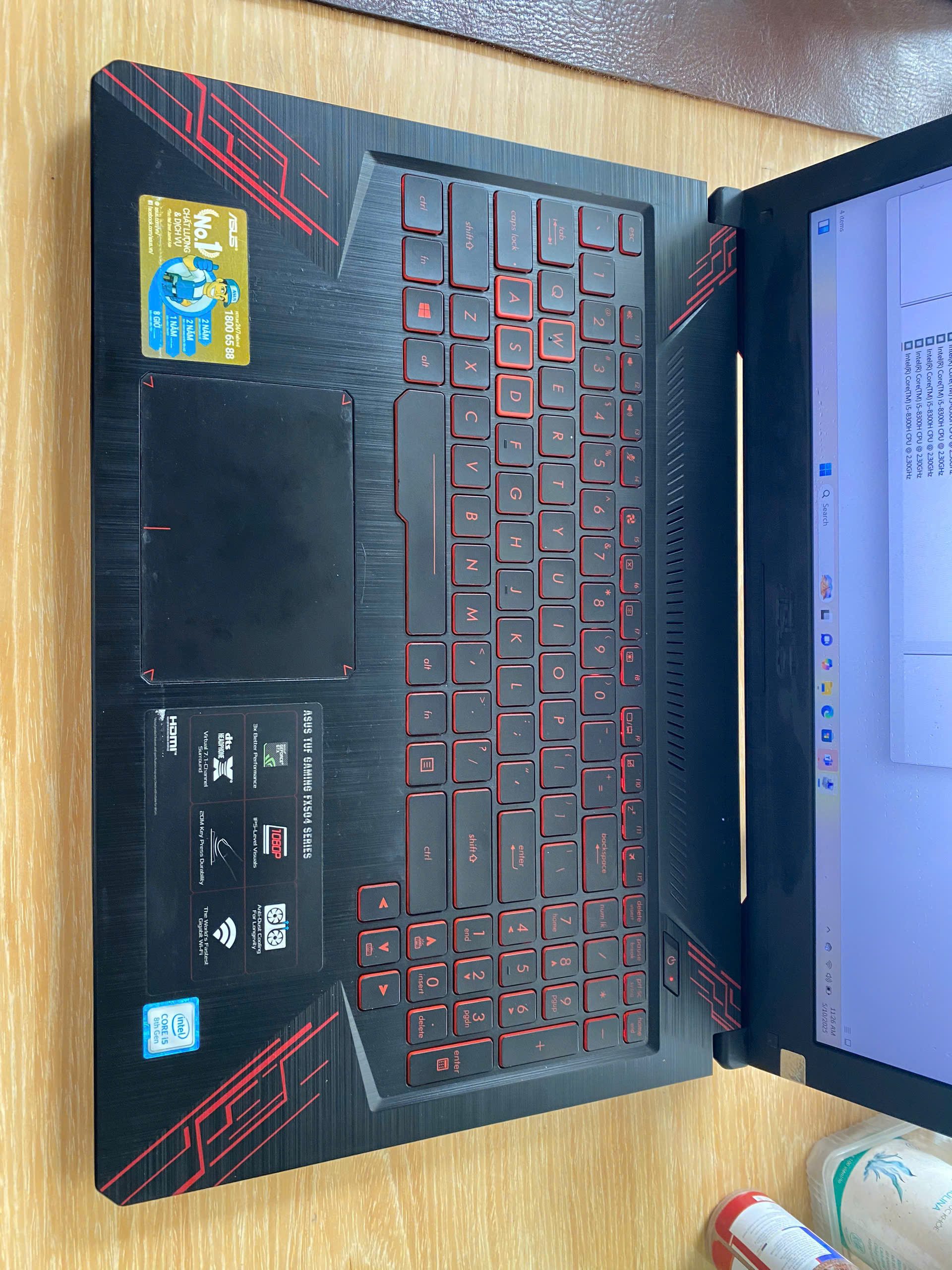 Laptop Asus Gaming FX504- Core i5 8300H - Hình ảnh 4